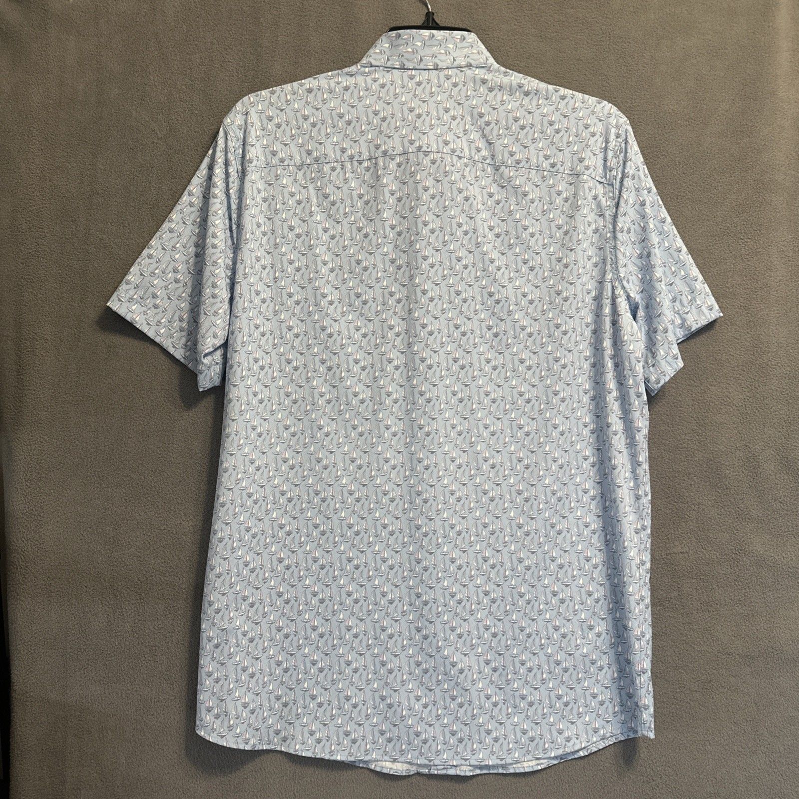 Nwt Southern Tide Intercoastal Sport Shirt Sailboat Print Mens Size S Blue Aop — image 3 of 8